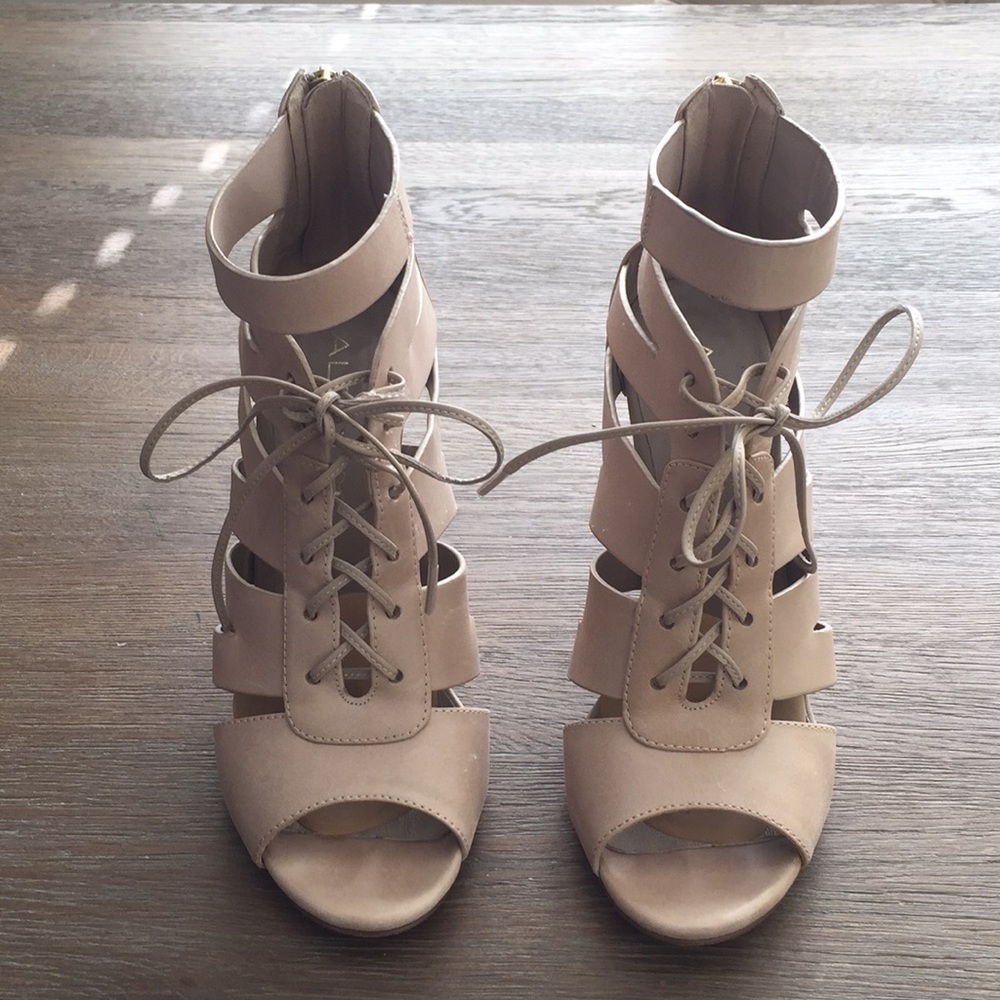 ALDO KATELINA LACE UP HEELS